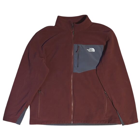 The North Face Chimborazo Full Zip Fleece Men's Burgundy Jacket 2XL140 - Picture 1 of 7